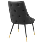 Modway Adorn Performance Velvet Dining Side Chair - Black - 2 Pack-Dense Foam Padding