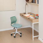 Homy Casa Fabric Task Chair - Aqua-Mid-Back ergonomic design desk chair