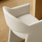 Modway Talia 37" Performance Velvet Counter Stool - Alabaster-Wide Angular Armrests