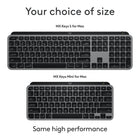 Logitech MX Keys Mini for Mac Minimalist Wireless Keyboard - For MacBook Pro, Macbook Air, iMac, iPad - Compact - Bluetooth -  Space Grey-10