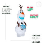GEMMY Airblown Inflatable Christmas Olaf with Snowflake - 131" x 47"-For indoor and outdoor use