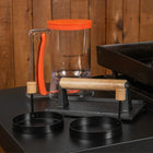 Blackstone 4-Piece Giddle Breakfast Kit-Bacon press has a solid wood handle 