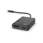 BlueDiamond USB-C to HDMI Converter + 100 W Power Delivery-USB-C Connector: 15cm long USB-C cable connects your host device to a display and power source through a single port