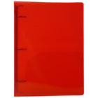 JAM Paper Mini Plastic 1" 3-Ring Binder - Red - 24 Pack -This document holder is a staple for all of your projects, assignments, memos, school work, and any other important documents that need to be kept safe