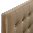 Modway Emily Stain-Resistant Performance Velvet Twin Size Headboard - Taupe-7