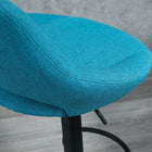 HOMCOM Adjustable Counter Height Swivel Bar Stools - Blue - 2 Pack-Non-slip rubber pads will prevent your floor from scratching
