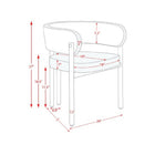 Brassex Bailey Visiting Chair - Set of 2 - Cream-8