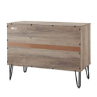 Manhattan Comfort DUMBO 35.19" Modern Dresser - Grey-17.61" L x 35.19" W x 26.85" H