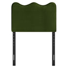 Modway Athena Stain-Resistant Performance Velvet Twin Size Headboard - Moss Green-Seven Adjustable Mounting Positions