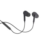 Basic Tech Wired In Earbuds with Volume Control And Mic - Charcoal-Volume control