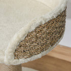 PawHut 19" Small Cat Tree with Scratching Post, Perch and Toy Ball - Beige-Materials: Particle Board, Plush, Jute Rope 