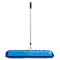Gritt Commercial All-In-One 48” Microfiber Dust Mop Set with 72" Telescopic Handle-Includes frame, telescopic handle, and mop head components