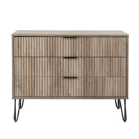 Manhattan Comfort DUMBO 35.19" Modern Dresser - Grey-Modern-Contemporary with a taste of Glam - Dresser for Bedroom and Living Room Use.