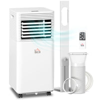 HOMCOM 10,000 BTU Quiet Air Conditioner with Remote Control - White-10,000 BTU cools instantly, suitable for 258-441 sq. ft. 