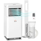 HOMCOM - Climatiseur silencieux 10 000 BTU avec télécommande - blanc-10 000 BTU refroidit instantanément, convient pour 258-441 pi² 