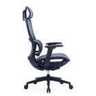 Ceha Canada CHILLAX Office Chair with Adjustable Mesh Headrest - Black/Black-ADAPTIVE SUPPORT: Segmented high-elastic back mesh and a spring mechanism sense the body's gravity, adjusting the waist support position for optimal posture