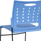Flash Furniture HERCULES Series Sled Base Stack Chair with Air-Vent Back - Blue-Carrying Handle Cutout for Easy Movement
