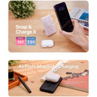 Adam Elements GRAVITY CS10 Magnetic Charging Power Bank - 10,000 mAh - Pink-Output Power (Watts): Wireless 5 W, 7.5 W, 10 W; USB-C+ Wireless: 15 W max