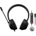Adesso Xtream P7 USB-C On-Ear Headset with Inline Controls - Retractable Mic & Copilot Key - Black-Inline controls and Copilot key for easy operation