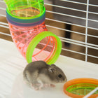 PawHut Hamster Cage 5-Level with Tunnel Tube System - Light Blue-Material: Steel Wire, PP, PS