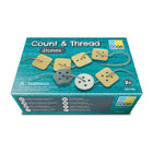 Yellow Door Count & Thread Stones Set-Sort the stones by colour and shape (circle, square, hexagon), then count, order and thread them together.