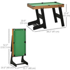 Soozier 38" Folding Mini Pool Table Set Tabletop Billiards Game with Cues-Looks and feels like an authentic pool table, only smaller by scale
