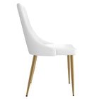 !nspire Contemporary Faux Leather Side Chair - White - 2 Pack-Approximate weight capacity is 300 lbs; seat height is 20"