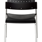 Global Sonic Armless Stacking Chair - Night with Black Frame-Polypropylene seat and back