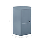 Modway Kade Faceted Semi-Gloss Side Table - Stillwater Blue-Semi-Gloss Painted MDF Construction