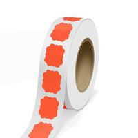 JAM Paper Standard Label Rolls - Vintage Frame Shaped - 2 1/2 x 3 - Neon Red - 125 Labels/Roll-Colour: Neon Red | Make your mail stand out with colourful shipping address labels.