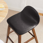 Modway Juno Wood Bar Stool - Brown - Set of 2-Splayed Legs