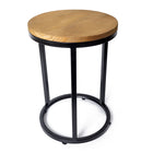 My Home My Living Rustic Wood and Metal Plant Stand 2-Piece Set - Brown-Brown stain paulownia wood top