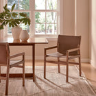Modway Sonora Leather Dining Chair - Nutmeg Brown-Structured Modern Design