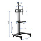 Rocelco VSTC Standard Flat-Panel TV Cart, Black-Fits flat panel screens from 32" to 70"/100 lbs in standard horizontal (landscape) orientation.