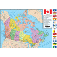Replogle Canada Wall Map - 49" L x 33" H - English/French-49"/124.5cm x 33"/84cm canada map