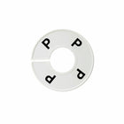 Eddie's Round Size Divider - French P - White Sizer with Black Print - 100 Pack-White plastic with black text