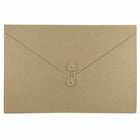 JAM Paper Kraft Button and String Tie Portfolio Large - 9 1/4 x 14 x 3/8 - Natural Brown Recycled-Natural Kraft Portfolio with Button & String Closure