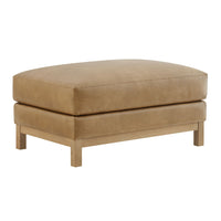Modway Roscoe Vegan Leather Ottoman - Toast-Modern Rectangle Ottoman