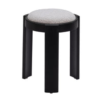 Zuo Banjul Ottoman - Misty Grey-Painted birch wood leg