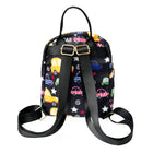 Nicci Kids Backpack with Car Print - Black-Gold finish hardware