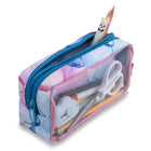 ZIPIT Half & Half Pencil Case - 2‑Compartment School Pouch for Girls - Marble-Roomy storage: Measuring 20 x 6.5 x 10 cm, it comfortably holds up to 50 pens, pencils, markers and more, offering practical storage in a simple, streamlined layout