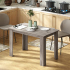 HOMCOM 47" Modern Dining Table with Wood Effect - Light Grey-Seats up to six and offers plenty of space for meals