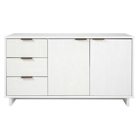 Manhattan Comfort Granville 55.04" Modern Sideboard - White-Modern- Contemporary with a taste of Glam - Sideboard for Dining Room and Living Room Use