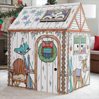 Bankers Box Winter Cottage-Strong and Safe Construction: 32-ECT corrugated board with kid-friendly rounded edges provides strength and safety for hours of play. Lead-free design is F963 Standard Consumer Safety Specification certified. For children 3+ years old