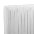 Modway Eloise Channel Tufted Performance Velvet Full/Queen Headboard - White-Dense Foam Padding