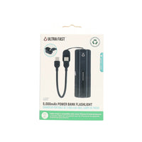 LBT 5,000 mAh Powerbank Flashlight with USB-C to C Cable-2-in-1 flashlight and power bank for versatile use
