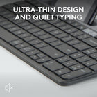 Logitech K585 Slim Multi-Device Wireless Keyboard - Graphite-For Multi-OS: Use across multiple devices and platforms - Windows on laptops and PC via the USB A receiver or BT, tablets, phones, macOS, iOS, iPadOS, Android, Chrome and Linux via Bluetooth