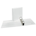 Avery Heavy Duty View Binder, 3" Sized One Touch Locking D Ring,  White, (79793)-PVC Free polypropylene, linen pattern