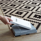 Modway Perplex Geometric Diamond Trellis Indoor/Outdoor Area Rug - 8 ft W x 10 ft L - Black/Beige-100% Soft Polypropylene
