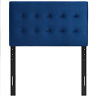 Modway Emily Biscuit Tufted Performance Velvet Twin Headboard - Navy-Height Adjustable from 45" - 52.5"